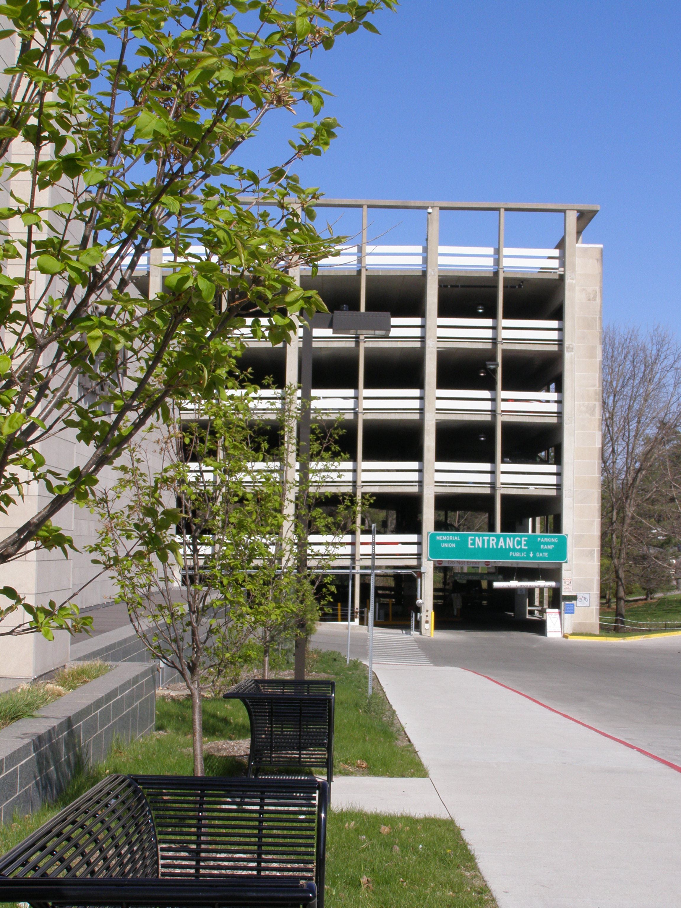 A photo of the parking ramp south entrance