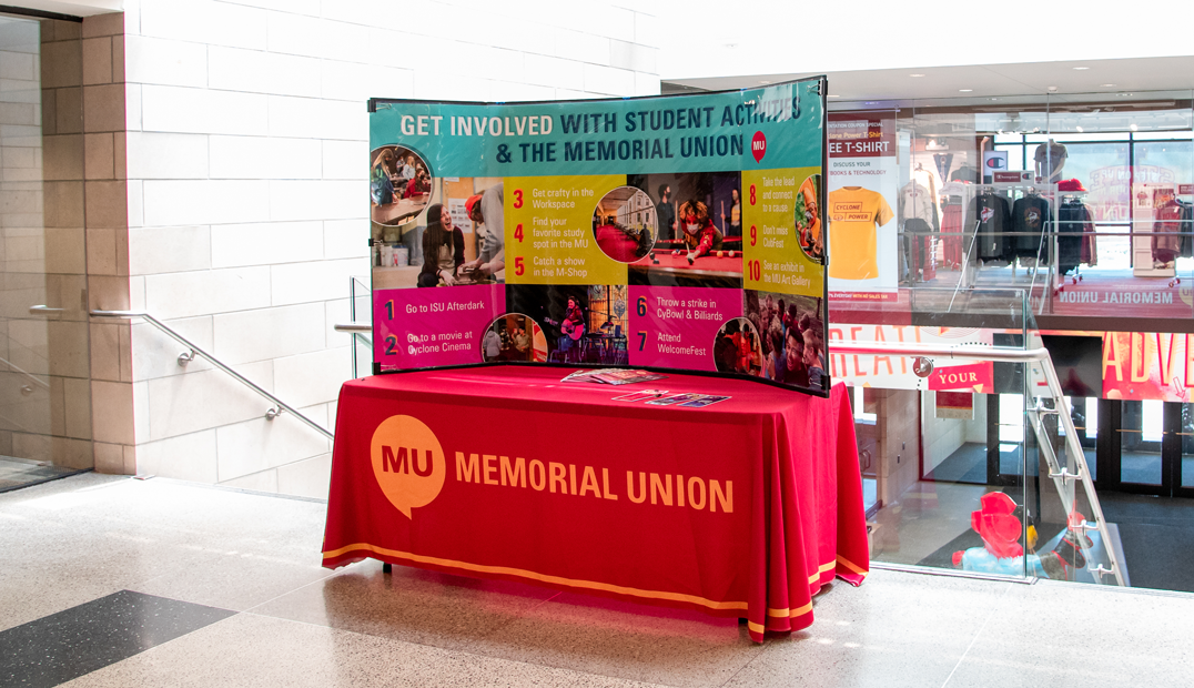 Table set up for tabling by South Entrance of MU